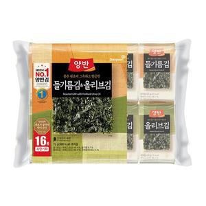 [동원]양반 들기름김&올리브김 4.5g 복합상품 16봉 1개
