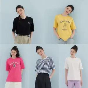 테디크루 여성 반팔라운드티셔츠 1종 (T25W-1)
