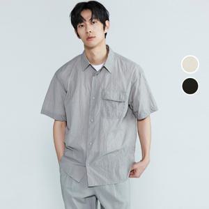[롯데백화점]버커루 남성 나일론 크링클 반팔 포켓 카라 셔츠 B232SH350P