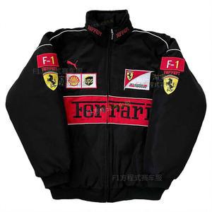 페라리자켓 F1 레이싱 스트릿레트로블랙점퍼 자켓 페라리