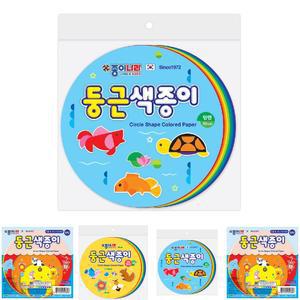(10cm)(10색)(100매) 종이나라 둥근색종이/종이/나라/단면/색종이/원형/둥근/원모양/도형/모양/원색종이