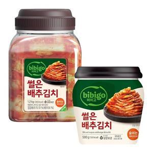 [신세계라이브쇼핑]비비고 썰은배추김치 1.2KG(용기) X 2개+ 비비고 썰은배추김치 500G(용기)