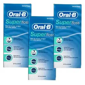 오랄비 슈퍼플로스 치실 50개입 x3개 오리지날(무향) oralb superfloss