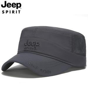 JEEP SPIRIT 남성용 선바이저 플랫 캡 캐주얼 통기성 모자