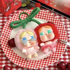 새로운 정품 크라이베이비 크링 포 러브 시리즈 비닐 얼굴 인형 행잉 카드 피규어 귀여운 유 체리 머치 키
