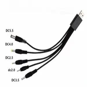 DC 5V케이블 원형 충전기 라운드헤드 2.0/3.5/5.5 만능 케이블 USB