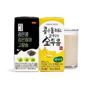 한미사이언스 한미 완전두유 검은콩 검은참깨 고칼슘 64팩+바나나맛 두유 16팩 총80팩 35339445