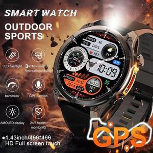 FUCHE TANK T3 PRO 스마트 워치 GPS 나침반 기압 고도계 듀얼 밴드 GNSS 음성 통화 스마트워치 Kospet