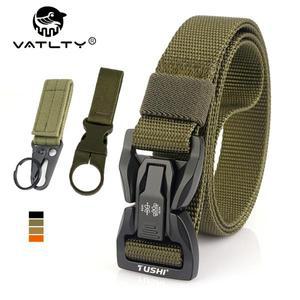 VATLTY 2.5cm 얇은 전술 벨트 소프트 리얼 나일론 QR 메탈 버클 테크웨어 힙합 유니버설 밀리터리 하이킹