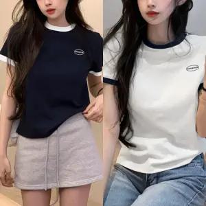 [국내자체제작] 봉쥬 배색 티셔츠