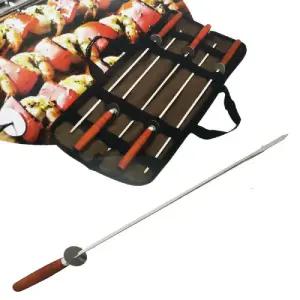 노마드 원목 스텐레스 바베큐 일열 꼬챙이 5P일열꼬치 캠핑