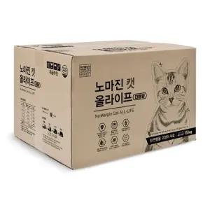 노마진 캣 올라이프 15kg 대용량 사료 1kg x 15ea애묘용 반려동물 반려 전연령고양이 애완