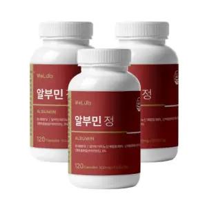 웰루아 알부민 3병 360정(12개월분) 난백분 아미노산 미슬토 아티초크 강황 함유