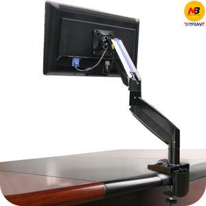 현대AV NB-F85A 대형 모니터 책상 거치대, 싱글 모니터암, 32인치(2~8kg) 이내, 스프링 텐션 방식 높낮이 조절, USB 연장 케이블(2개) 제공, 클램프/그로밋 2중 지원, 한글 매뉴얼, 받침대, 브라켓