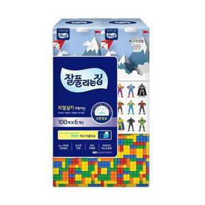각티슈 잘풀리는집 미니티슈(정사각형) 100매 6입