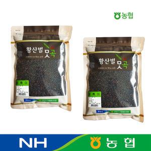 농협 국산 찰흑미 2kg ( 1kg + 1kg ) 흑미