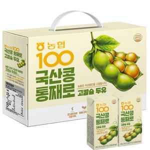 농협식품 국산콩 100% 고칼슘 두유 190ml ×24팩
