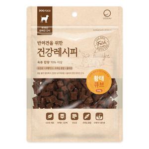 건강레시피 강아지간식 황태 큐브 300g