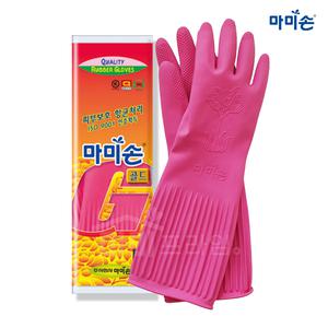 마미손 고무장갑 대 L 골드 핑크