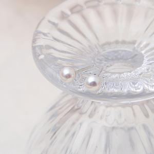 92.5 SILVER 천연 담수 진주 귀걸이 4mm