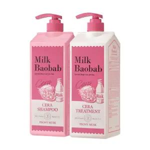 밀크바오밥 세라 샴푸 1.2L+트리트먼트 1.2L (피오니머스크)