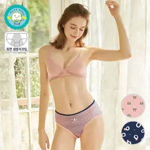 [물랑루즈] 피치 위생팬티 3매입 - 여성속옷 삼각팬티 여성팬티