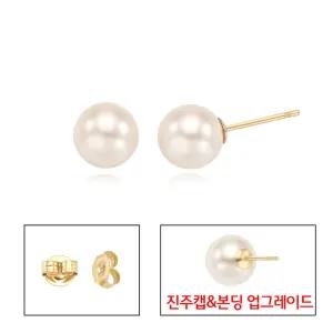 로이드 8mm 스와로브스키 진주 14k 귀걸이 LPFL4A08G