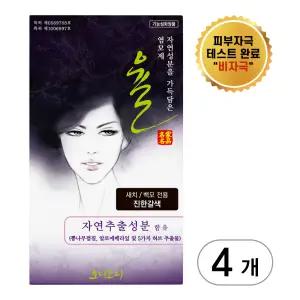 뉴오디코디율 (새치/백모용) 80g 4박스/7가지 자연 추출물 함유 새치 염색