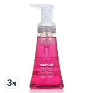 메소드 거품 핸드워시 히비스커스 플라워, 300ml, 3개