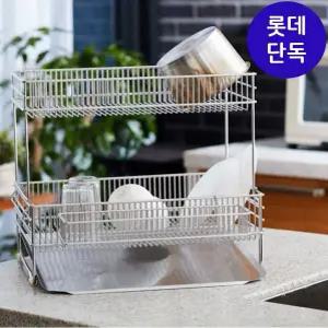 [롯데단독] A형 식기건조대+A형 멀티랙(2단호환)+세로형수저통 실속세트