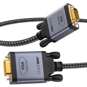 CODEWAY RGB(VGA) 그레이메탈 모니터 케이블 3M DG4141-3M 금도금 WUXGA 1920x1200 60Hz
