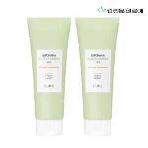 [15%] 김정문알로에 큐어 사포나리아 알로에 클렌져 150g 2개