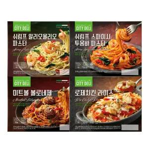 시티델리 앳홈 파스타 4종 4팩 (알리오올리오/투움바/볼로네제/치킨라이스)