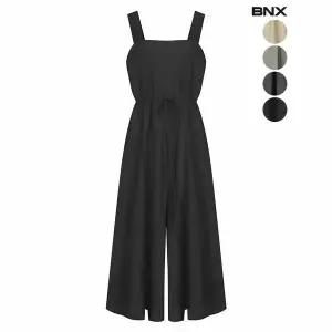 [하프클럽/BNX]여성 바스락 셔링 와이드 점프수트