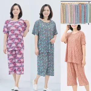 마미소 냉장고 차르르 한벌 여름 시원한 상하 세트 엄마 할머니 빅사이즈 40 60 마담 중년 여성 옷