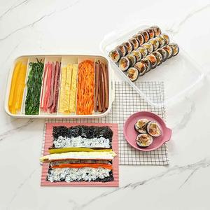 이지앤프리 김밥 만들기/보관용기 외 3종세트(김밥재료보관용기1p+말이1p+접시1p