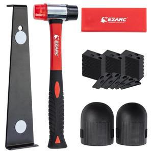 EZARC 라미네이트 목재 바닥재 설치 키트, 양면 말렛, 헤비 듀티 풀 바, 태핑 블록, 폼 무릎 패드 스페이서