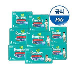 [팸퍼스]팸퍼스 2025 베이비드라이 팬티 3,4,5,6,7단계 기저귀 2박스