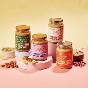 임페리얼 아몬드 버터 400g 스무스3병+크런치3병