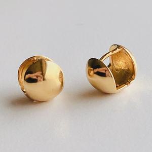[써지컬스틸] 미니 원형 볼 원터치 귀걸이 (1cm)