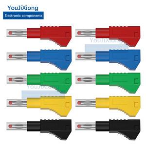안전 바나나 플러그 신축성 투명 외피, 순수 구리, 4MM 탄성 쌓고 지속 가능, 10