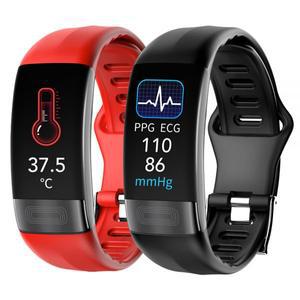 스마트 워치 손목 밴드 ECG + PPG 팔찌 체온 혈압 모니터 보수계 방수 피트니스 트래커 스포츠