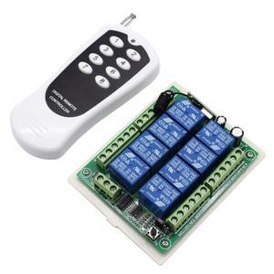 전동커튼 8채널 RF 무선 원격 제어 스위치 DC 12V 및 시스템 수신기 버튼 433MHz 릴레이