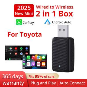 안드로이드 오토 동글 무선 Carplay 어댑터 자동 스마트 2in1 For Toyota RAV4 Camry Corolla Crown Highlander Tacoma Prius