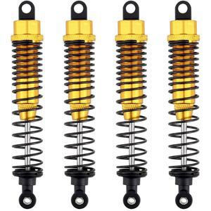 4PCS 충격 흡수기 108MM 알루미늄 합금 10 HSP RC 자동차 전면 후면 조립 스프링 댐퍼 서스펜션 노란색