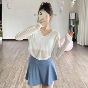루즈핏 요가 여성 커버업 티셔츠 필라테스 1P (3nt7Y)