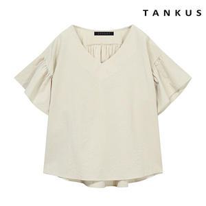 [롯데백화점]탱커스 브이넥 날개 소매 블라우스 (TX2BL016L0)