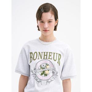 [올리브데올리브](대구신세계)[On-line exclusive] BONHEUR 반팔 맨투맨 티셔츠 OH5XE493