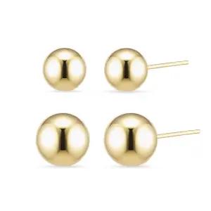 18k 볼륨 통통볼 귀걸이_8mm