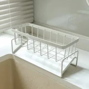 자동 물빠짐 철제 수세미 거치대 철제 주방 세제 수세미 수납정리 거치대